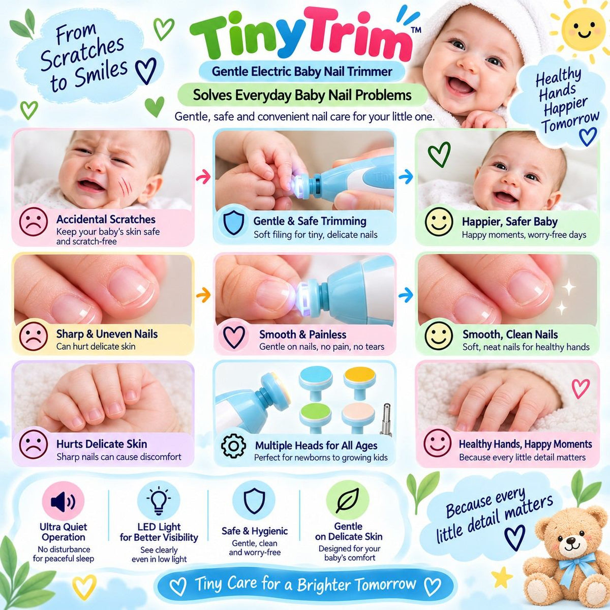 TinyTrim™ Electric Baby Nail Trimmer