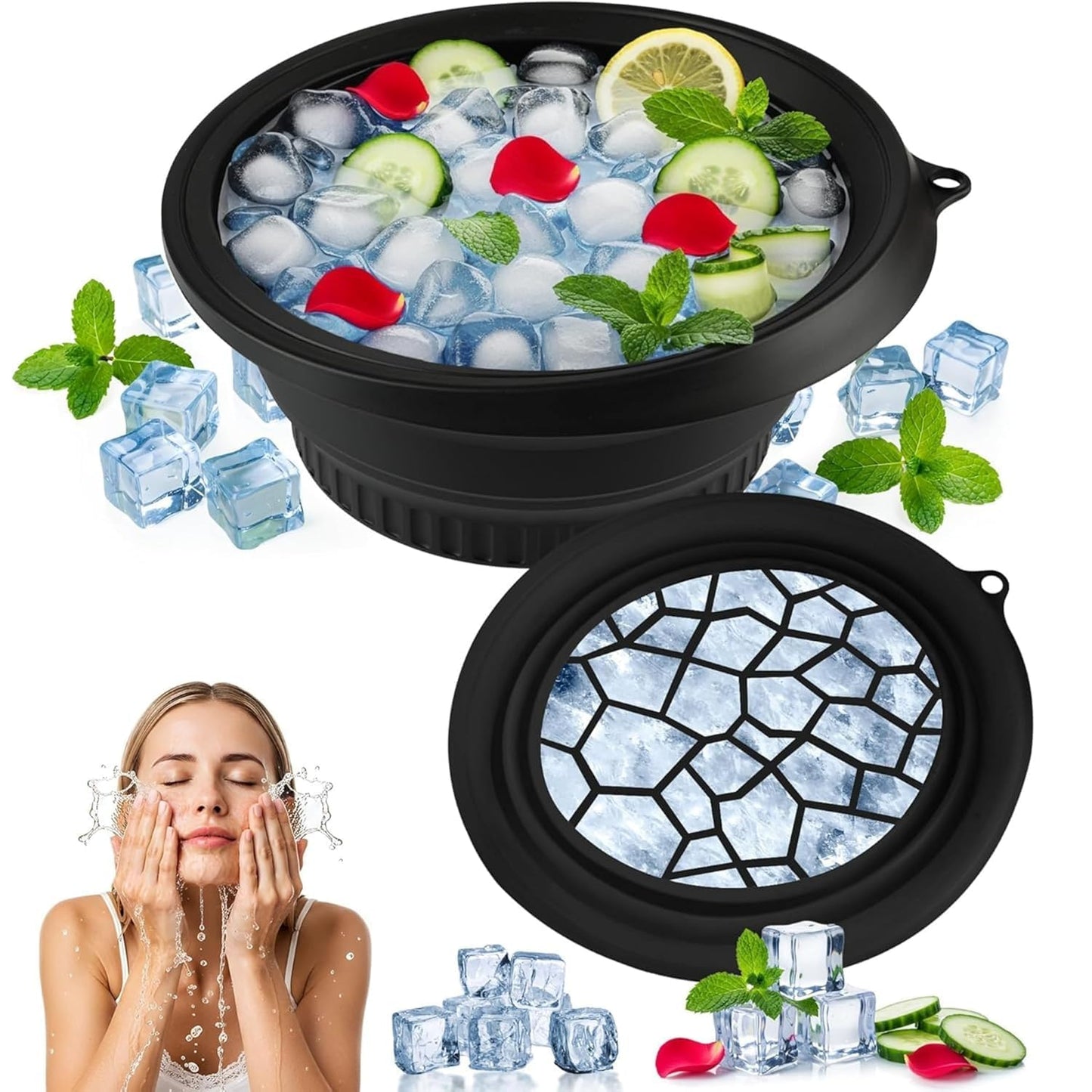 SkinChill Pro™ Reusable Ice Facial Bowl for Refreshing Skincare Therapy