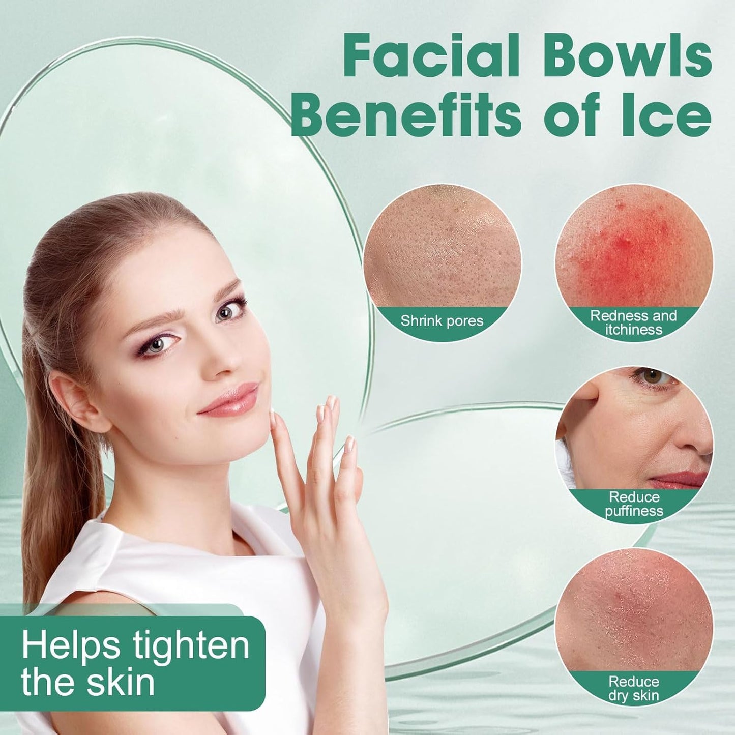 SkinChill Pro™ Reusable Ice Facial Bowl for Refreshing Skincare Therapy