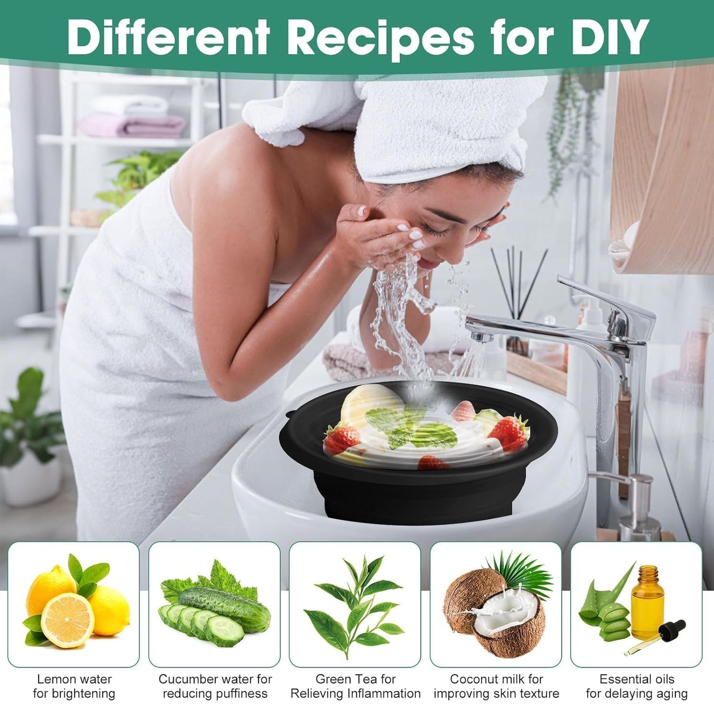 SkinChill Pro™ Reusable Ice Facial Bowl for Refreshing Skincare Therapy