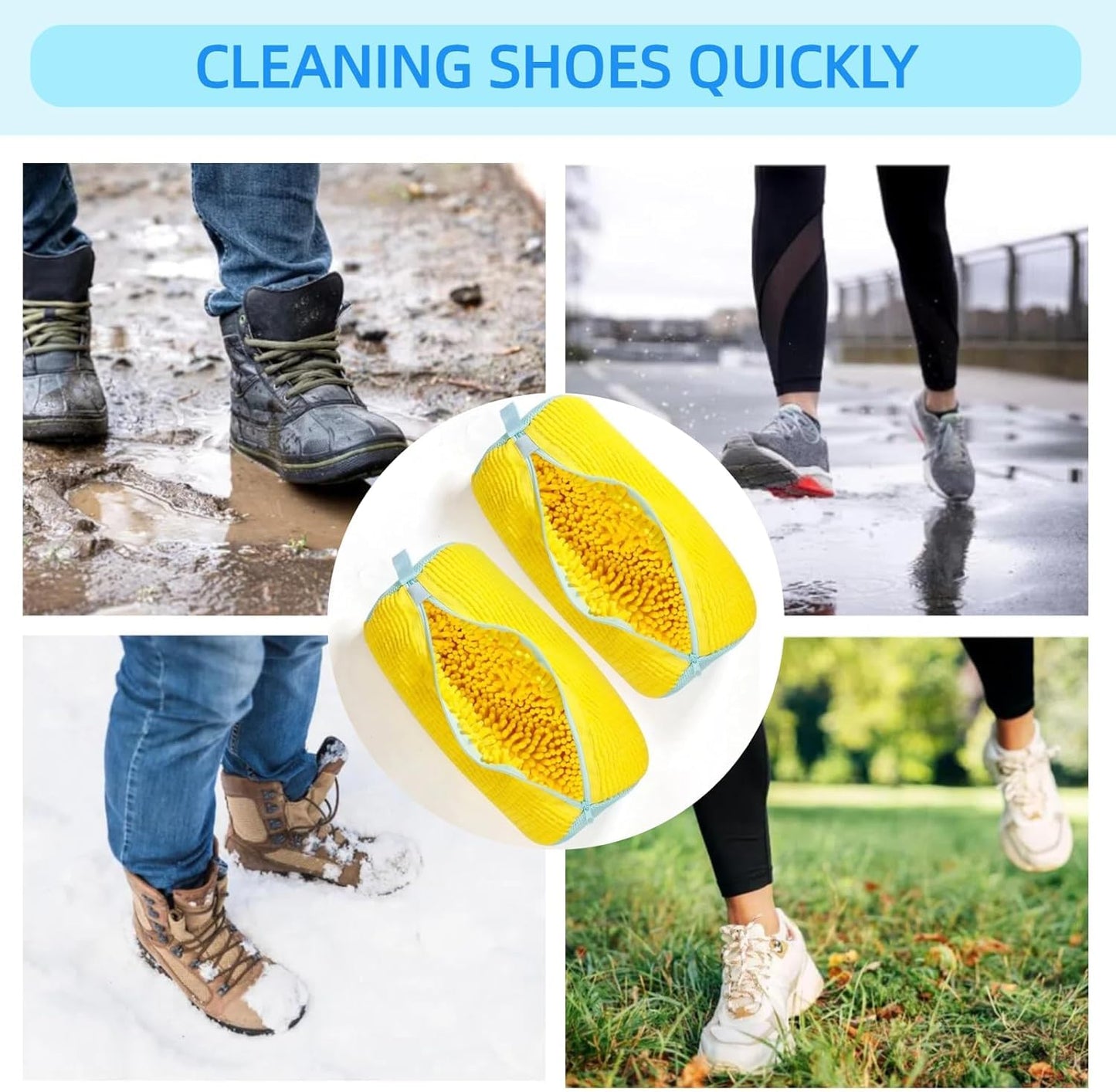CleanKicks Pro™ Reusable Shoe Washing Bag for Cleaner, Better-Protected Footwear