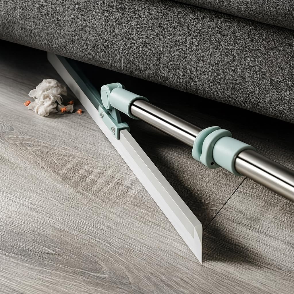 Squeezix™ 360° Rotating Multi-Surface Silicone Floor Squeegee with Telescopic Handle
