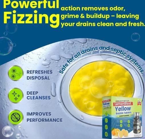 LemonBlast Pro™ Powerful Sink & Drain Cleaning Tablets